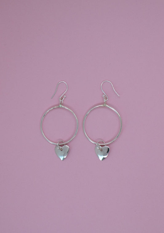 Love Hearts Hoop Earrings