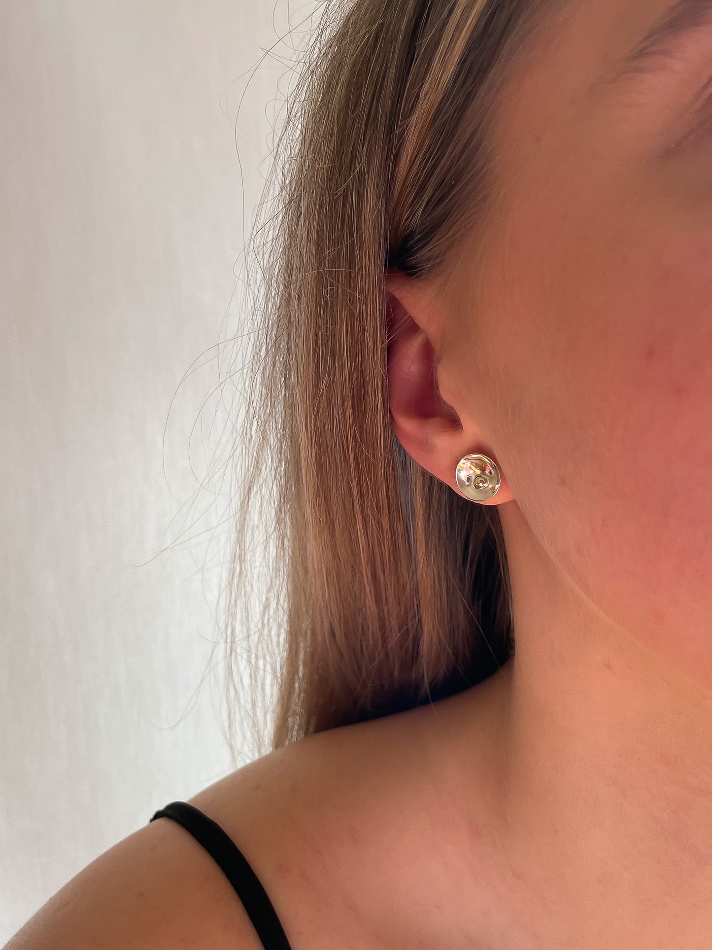 Clair de Lune Stud Earrings - Gold